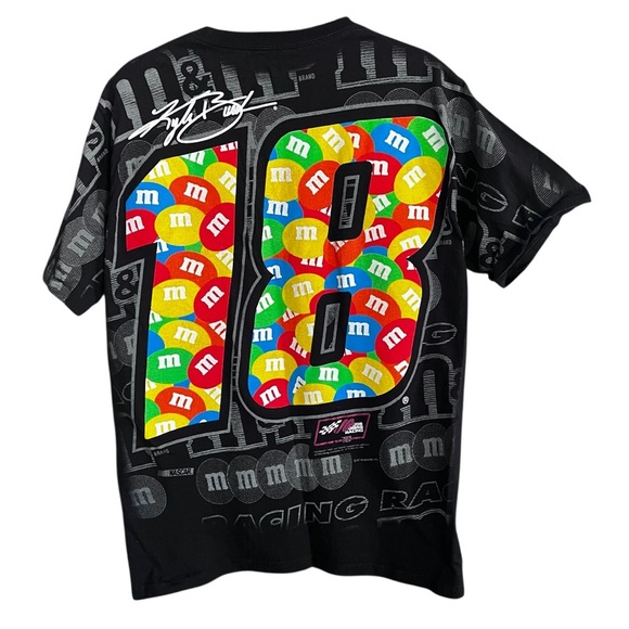 EUC Vintage Nascar M&M Kyle Busch Racing Tee in Black size Medium - Picture 2 of 11